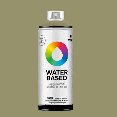 Water-based spray paint can bonsai green
