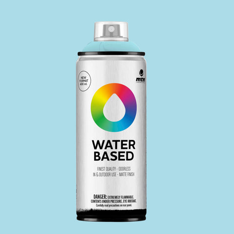 Water-based spray paint can gumball blue