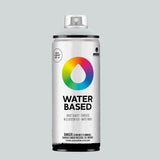 Water-based spray paint can neutral grey pale