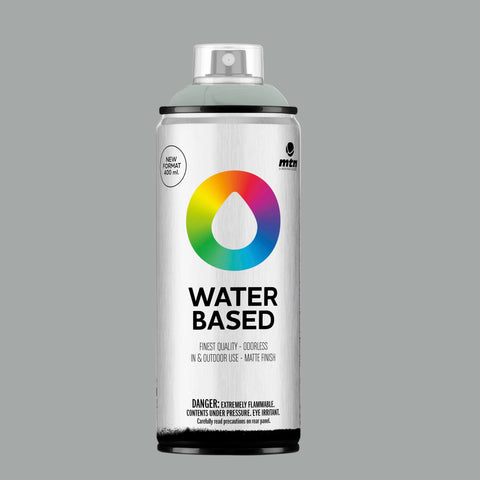 Water-based spray paint can pearl grey
