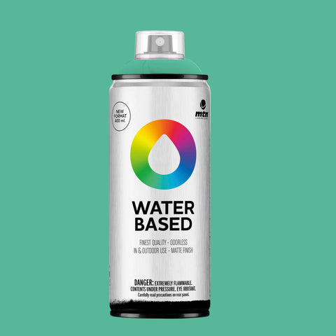 Water-based spray paint emerald green light