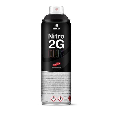 Nitro 2g 500ml - Black R 9011 - AllCity NZ - Spray Paint NZ